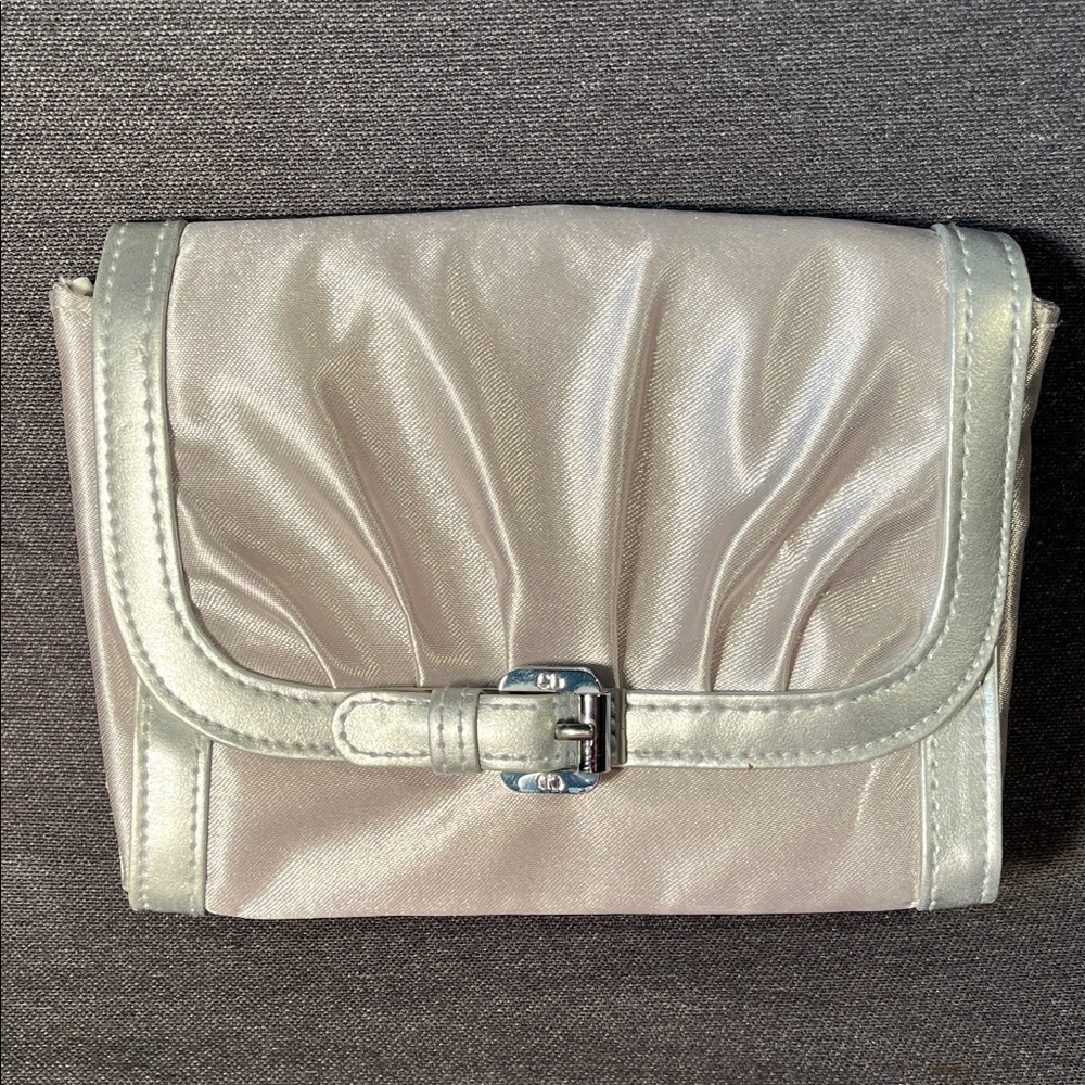 Christian Dior Silver Satin Clutch